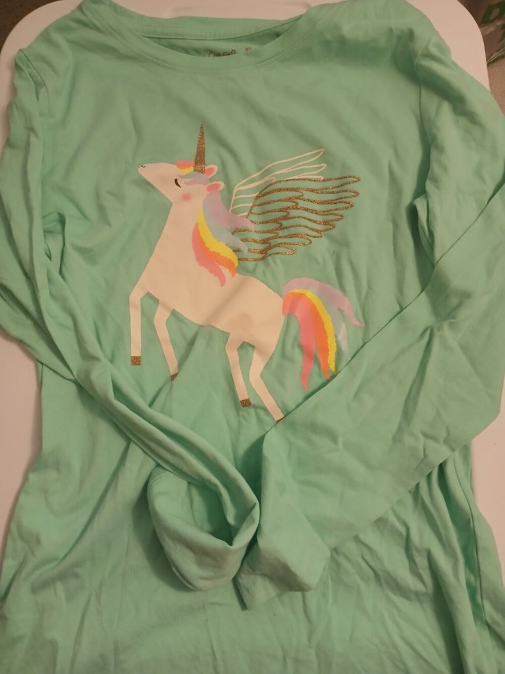 Cat & Jack XL 14/16 Girls Unicorn Shirt